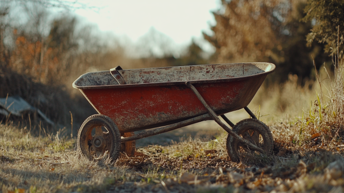 True Temper Dual Wheel Wheelbarrow